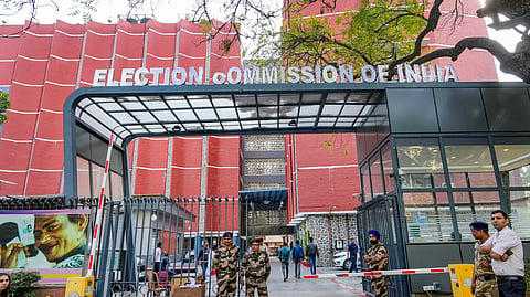 A view of the Election Commission of India (ECI) headquarters in New Delhi.