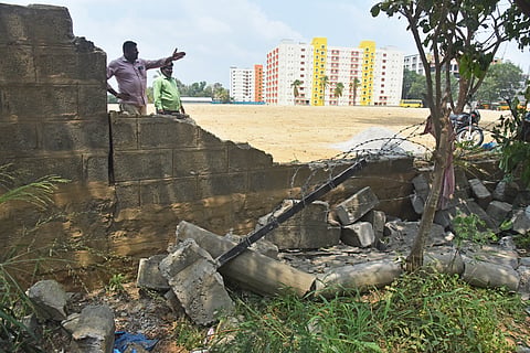 The elephant had broken a portion of the Rajarajeshwari Medical College compound wall before attacking the man on Monday morning  