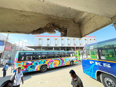 The deteriorating condition has triggered concerns over the safety of commuters, particularly during peak hours when the terminal remains crowded with broken structures hanging from the damaged ceilings.