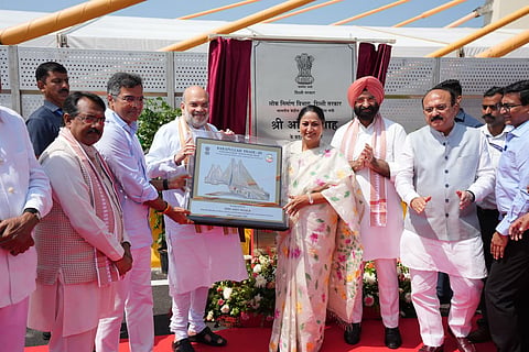 Union Home Minister Amit Shah inaugurating Barapullah Ph III on Tuesday 
