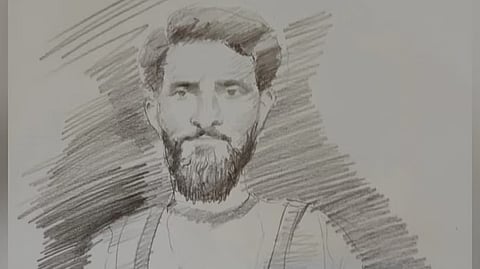 Sketch of Hashim Moosa released by J&K police last year.