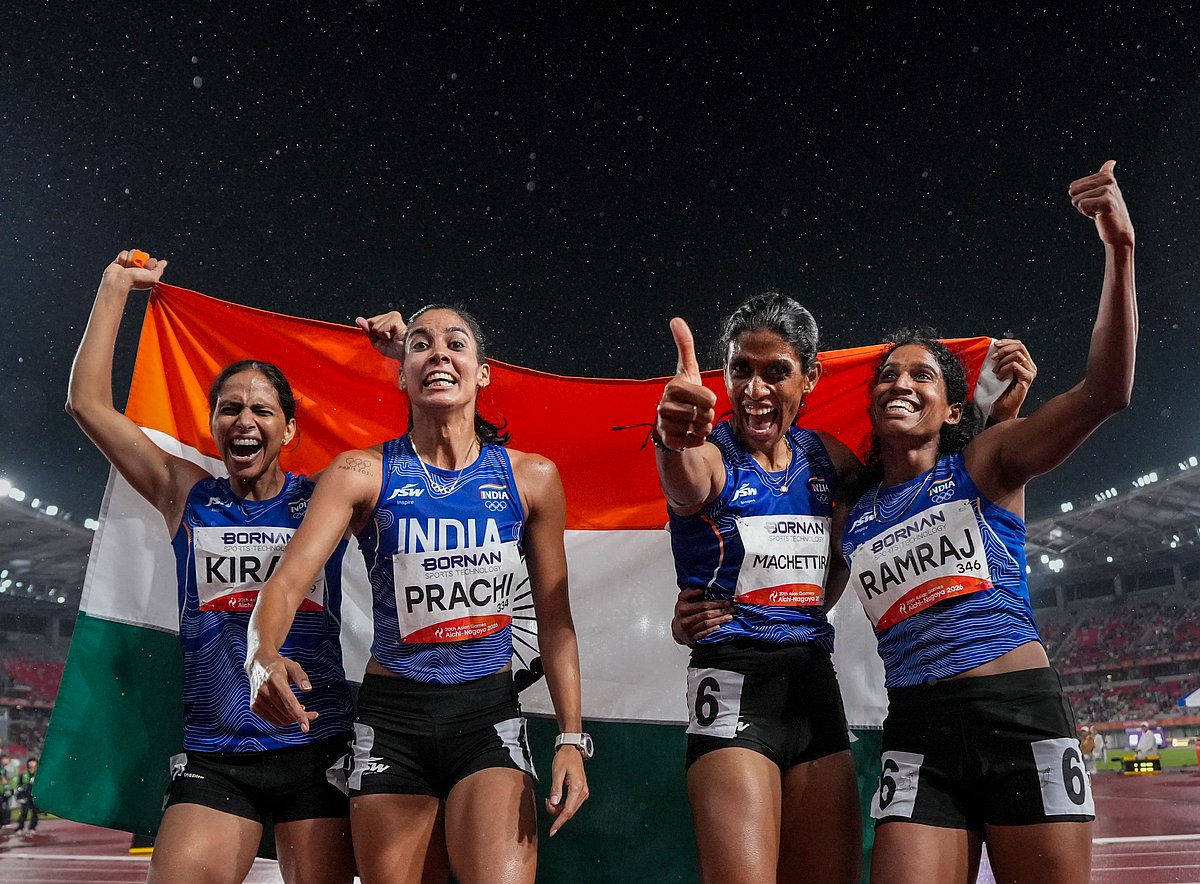 Poovamma wins gold in women’s 4×400 m relay and silver in mixed relay at Asian Games
