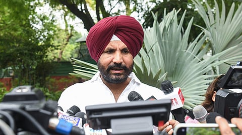 In this file photo from May 29, 2026, Punjab Congress President Amarinder Singh Raja Warring speaks to the media in New Delhi.