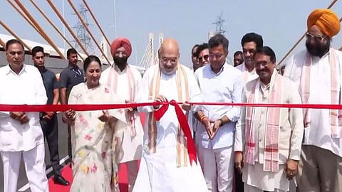 Union Home Minister Amit Shah inaugurates Barapullah Phase III Corridor.