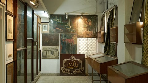 At Ghalib Academy's modern art collection in Delhi
