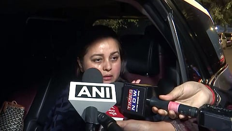 In this file photo from Nov. 16, 2026, RJD chief Lalu Prasad Yadav's daughter Rohini Acharya speaks to the media in New Delhi.