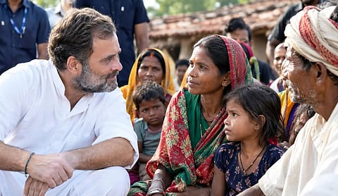 Leader of the Opposition in the Lok Sabha Rahul Gandhi on Thursday met tribal families in Balaghat district whose children have died over the last four months, reportedly amid illness, malnutrition and inadequate access to healthcare.