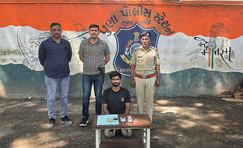 Surat’s Puna police arrested 28-year-old Mohammad Rehan Jamil Ahmed Ansari with 3.26 grams of mephedrone (MD) near the New APMC Fruit Market 
