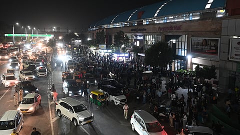 Vehicles were seen moving bumper-to-bumper at several stretches, with commuters taking longer than usual to cover their regular routes. 