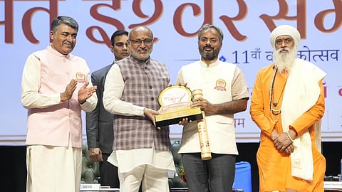 Vice-President CP Radhakrishnan during the ceremony on Friday.