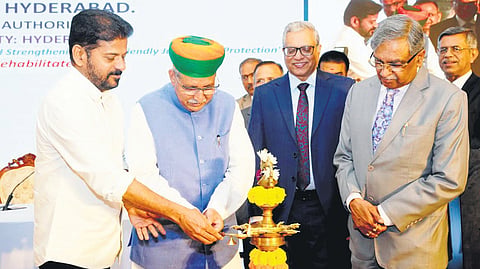 Chief Minister A Revanth Reddy and Union Minister for Law and Justice  Arjun Ram Meghwal inaugurate South Zone Regional Conference in Hyderabad on Saturday.