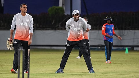 L Balaji during a training session in Puducherry before the first of the three unofficial ODIs against a visiting Australia A outfit. The series is set to begin on Tuesday