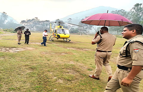 According to officials, a helicopter operated by Himalayan Heli Services was flying from Jhala in Uttarkashi to Shersi helipad when the weather deteriorated mid-air