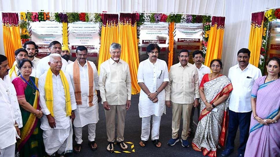 AP CM Naidu, Dy CM Pawan launch mega rural water project
