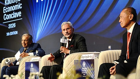 External Affairs Minister S Jaishankar during an interactive session held at the 5th Kautilya Economic Conclave in Delhi.