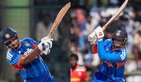 Sanju Samson (L) & Vaibhav Sooryavanshi.