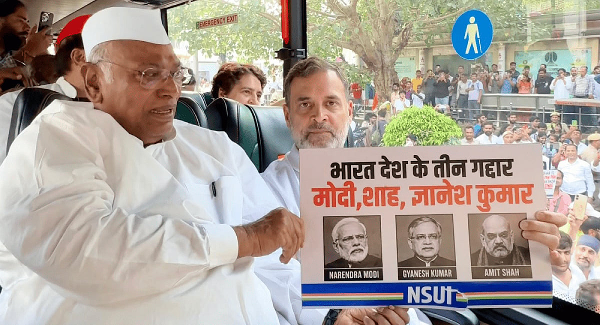 INDIA bloc holds peaceful Rajghat protest, vows to continue 'vote chori' agitation until CEC resigns