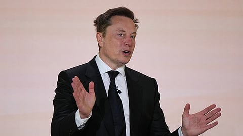 Elon Musk speaks during an event to mark the launch of the America.gov website, Tuesday, Sept. 29, 2026, in Washington.
