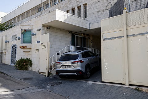 A car enters the British consulate in Jerusalem on October 8, 2026.
The Israeli foreign minister said that the British consulate in Jerusalem ended its functions on October 8 but that seven diplomats would be allowed to remain in a limited capacity.