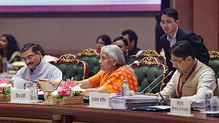 Union Minister for Finance and Corporate Affairs Nirmala Sitharaman during the 57th meeting of the GST Council