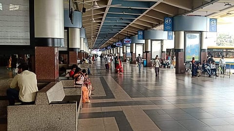 Image of an empty-looking bus station used for representational purposes only.