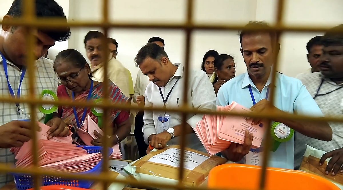 Bypoll results LIVE | BJP's Devasish Sharma leads by over 52,000 votes in Nagaon; TVK leads in Dharapuram, Madurantakam