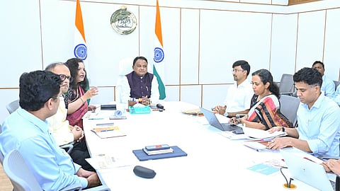 CM Mohan Charan Majhi taking a review of PRAYAS initiatives at Lok Seva Bhawan 
