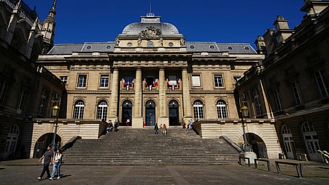 FILE - The Palace of Justice is pictured Monday, April 28, 2025 in Paris.