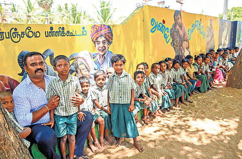 For Thangaraj, a classroom is not merely a four-walled room lined with benches and chairs, where students are meant to sit and read lessons. It is an open space where students don’t forget to ask questions, curiosity takes flight, and where imagination has no limits.