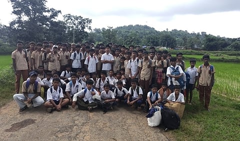 The students also alleged that the school management did not serve quality food on time and delayed providing uniforms.