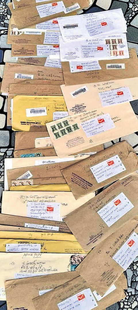 The mail received by T Suresh Babu from different departments for his RTI queries filed way back in 2015 