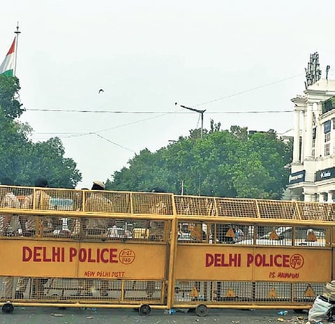 Storm in Delhi and its political climate 
as dissent breaks through barricades