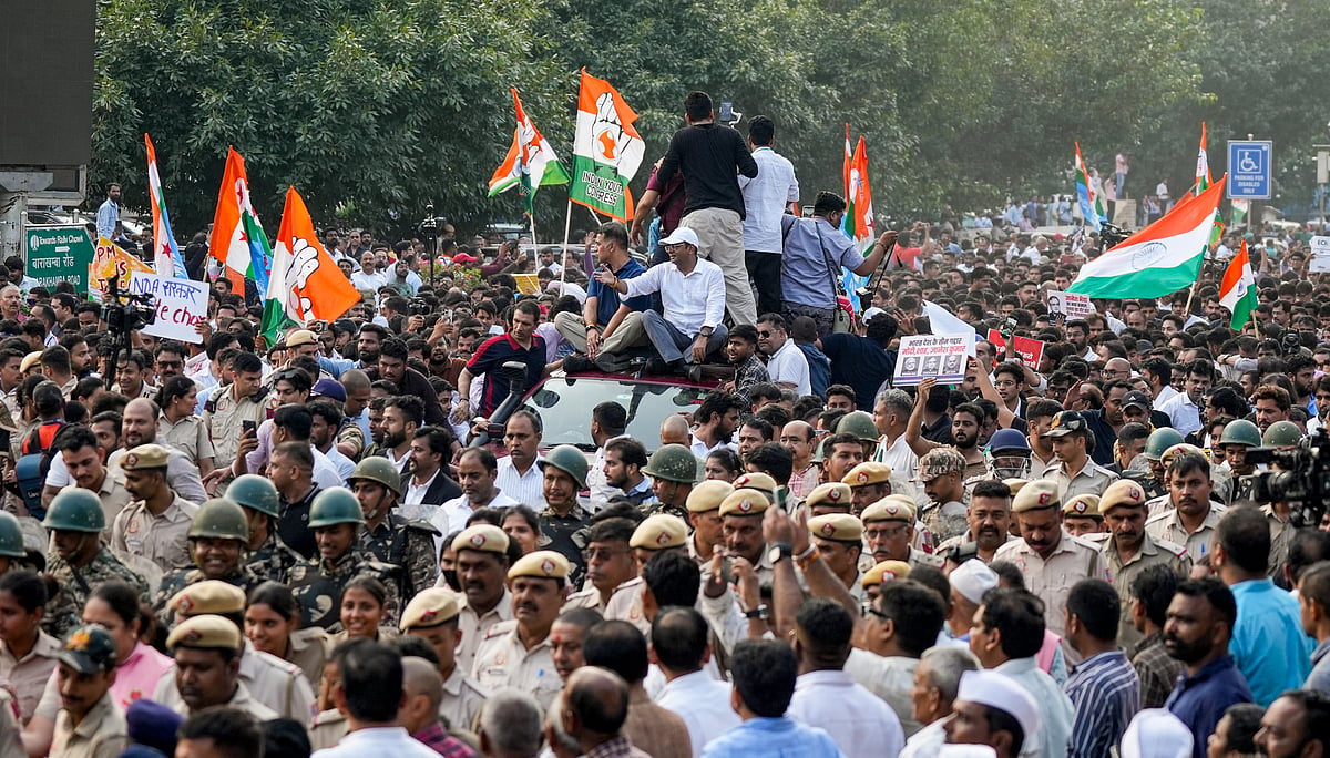 Rahul Gandhi & Opposition March To Supreme Court Over Electoral Roll Revision