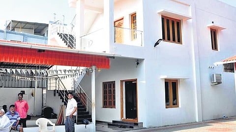 The warehouse from where a gang stole silver articles worth Rs 15 crore.