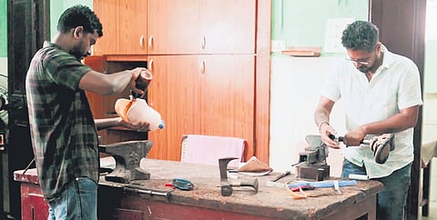  Technicians at the District Limb Fitting Centre, Ernakulam