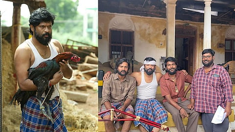 Soundararaja at the sets of Dorothy; Soundararaja with Sananth and Rishikanth