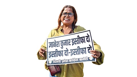 The stretch between CP and Mandi House filled steadily with demonstrators through the morning, as security arrangements extended across the surrounding roads in anticipation of the procession’s approach to the court.
