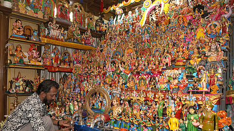 The Golu display at the Sakthi Kripa Navaratri Golu, said to be the largest in Thiruvananthapuram.