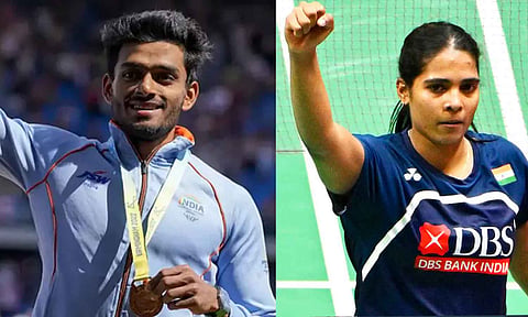 Commonwealth Games gold medallist Eldhose Paul and Asian Games gold medallist Treesa Jolly