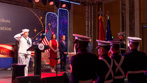 US Ambassador to India Sergio Gor at a programme in Kolkata to mark 250 years of America's Independence on Monday.