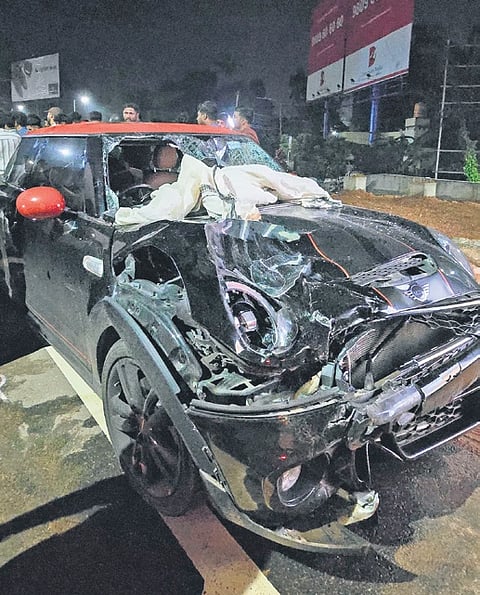 The car involved in the accident