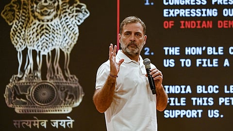 Leader of Opposition in Lok Sabha Rahul Gandhi.