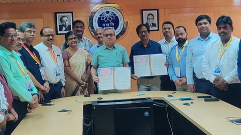 The officials during the MoU signing between OMC and AMD on Wednesday.