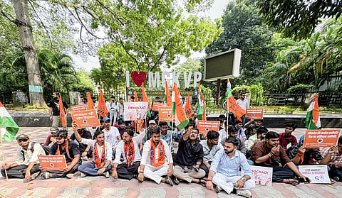 The ABVP also criticised the Congress, arguing that disrupting the daily lives of students, traders and ordinary citizens through political demonstrations and attempts to exert pressure on institutions was unjustified.