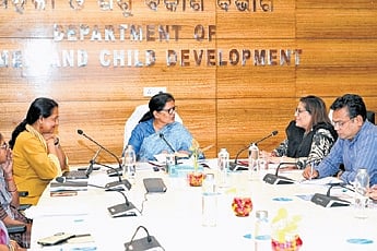 Dy CM Pravati Parida at the meeting