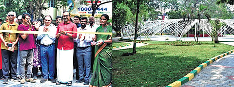 Minister P Venkataramanan inaugurates the park in Mylapore on Friday, Oct 17, 2026.