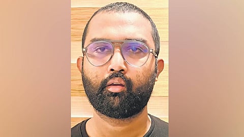 Ebin B Paul (in the picture) told investigators that he acted on ‘Boss’s’ instructions and recorded video evidence for the person after putting up banners and flex boards at Blossom Nursery near the synagogue. 