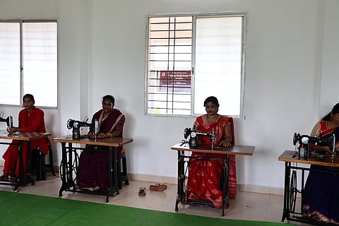 The police have launched a free Sewing Training Centre, and the first batch of 150 women from police families has begun an intensive, three-month vocational training course.