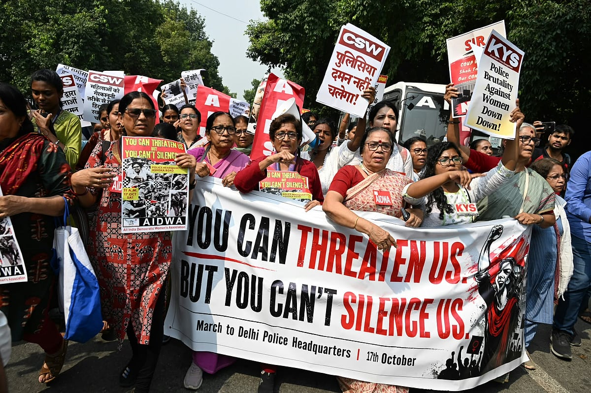 Women's groups march to Delhi Police HQ over alleged sexual violence during SIR protest