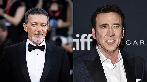 True Detective season 5 stars Antonio Banderas (L) and Nicolas Cage